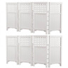 Suncast Outdoor Patio Garden 8 Panel Yard Screen Enclosure Gated Fence White