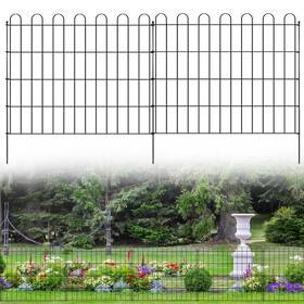 Sunnyglade Mb01 10 Panels No Dig Decorative Outdoor Garden Fence For Yard 24in H X25 Ft L