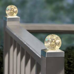 Sunnypark 414763393316 2pk Solar Post Cap Lights - Waterproof Outdoor Caps For Deck Fence Patio L