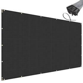 Sunnyroyal Iffs13e0550bk 5ft X 50ft Black Privacy Fence Screen Heavy Duty Windscreen Net Shade Fabric Wi
