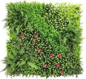 Sunrise Inc 711181476538 40 Inch X Artificial Plant Fence Panel Faux Leaves Grass Wall Privacy Screen Pan