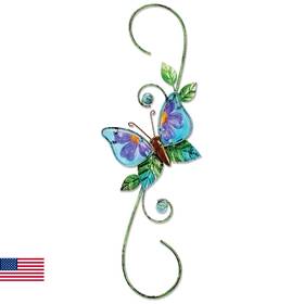 Sunset Vista Designs B01bobubuc Metal And Glass Decorative Plant Hook 18 Inch Butterfly