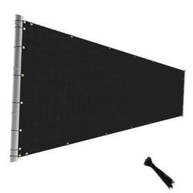 Sunshades Depot 705641575312 Fence Privacy Screen Black 6 Feet X 50 Outdoor Shade Cloth With