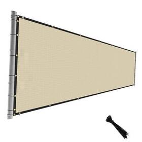 Sunshades Depot 705641576951 Fence Privacy Screen Beige 6 Feet X 30 Outdoor Shade Cloth With