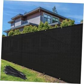 Sunshades Depot 705641581757 4ft X 50ft Privacy Fence Screen Black Shade Cloth With Grommets Chain Link