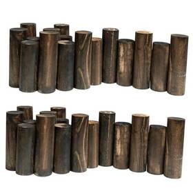 Suqian Good Wood Industry Co. Ltd. Mzl-m-001 Garden Edging Natural Wooden Solid Log Staggered-height 6.9 35in 2pcs