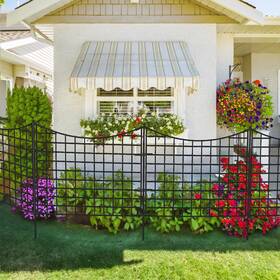 Beyshbfd9h Sureaity 5 Panels Metal Garden Fence Animal Barrier Dog Fencing 30ftft 25 Inch