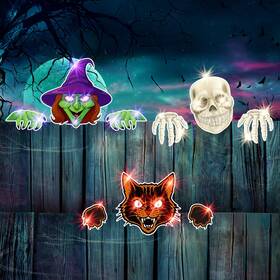 Suttmin-ygjw-6968 Suttmin 3 Pcs Halloween Fence Peeker Decoration Peeking Garden Yard Sign With Light G Suttmin-ygjw-6968 Suttmin 3 Pcs Halloween Fence Peeker Decoration Peeking Garden Yard Sign With Light G