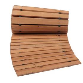 Svopes 445001128118 Wooden Garden Pathway 8 Ft. L X 0.59 Inch H 16.93 W Non-slip Curved Walkwa