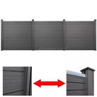 Svs0772639125718xm Garden Fence Panels Pcs Wpc Gray