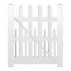 Swpi-3raltnr-5x48 Weatherables White Ashville Uv Protected Vinyl Picket Fence Gate Kit