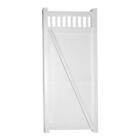Swpr-ct-8x44.5 Weatherables Water Resistant Durable White Mason Vinyl Privacy Fence Gate