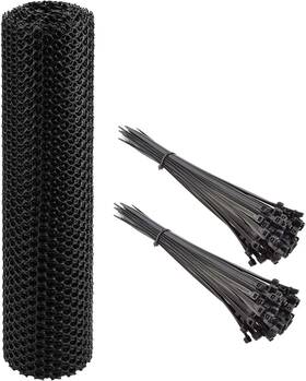 Taicheut 743388543614 15.7 Inch X 49 Ft Black Plastic Chicken Wire Fence Decorative Mesh Fenc Taicheut 743388543614 15.7 Inch X 49 Ft Black Plastic Chicken Wire Fence Decorative Mesh Fenc
