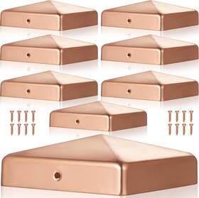 Tandefio 69a4a42aa7a855a28d73b975 6x6 Solid Copper Post Caps 8 Pack Fence Pyramid Decking With Screw