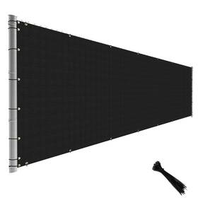 Tang B01m6vblqg Fence Privacy Screen Black 6x12ft Outdoor Shade With Grommets Durable 150 Gs