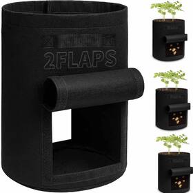 Tcbwfy Ty-030014-1 4 Pack Potato Grow Bags With 2 Flaps 15 15gal -4pcs Black