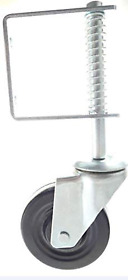 00716 Tech Team 4-inch Spring Loaded Fence Gate Wheel Caster 130 Pound Capacity Fenc