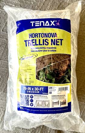 100522971 Tenax Hortonova Sm Plant Trellis Net 79 Inch X 30ft White