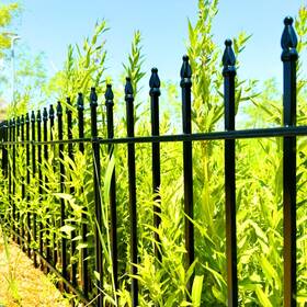 Thealyn W9-u878-57j1 Metal Decorative Garden Fence 24 Inch Wide X High 5 Panels Total Le
