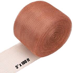 Therwen Therwen-copper-0945 5 Inches X 100 Ft Copper Mesh Rodent Control Knitted Fabric Hole Fille