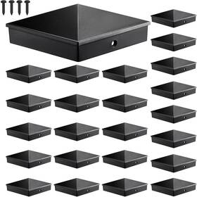 Threekia 313094922982 Durable 4x4 Black Post Caps 24 Pack - Uv And Fade Resistant Outdoor Protection