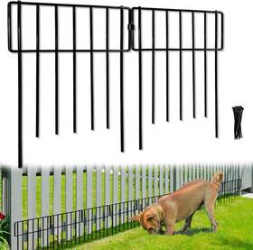 Thrivinest 313034139166 37ft Garden Animal Barrier Fence - 26 Pack No Dig Dog And Rabbit Border Fencing