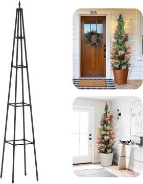 Tianc Beauty 445001176164 Obelisk Trellis For Climbing Plants Outdoor 6 Ft Garden Potted Plant