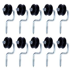 Tighall Ars0690 10 Pack Self-tapping Farm Electric Fence Wood Post Insulators Screw-in Corne