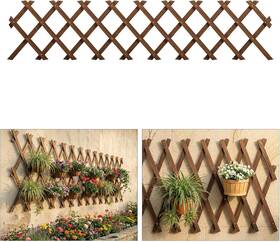 Tilinyan & One 726960250162 Expandable Garden Trellis 13.2 Inch X 63 For Climbing Plants Outdoor Wood
