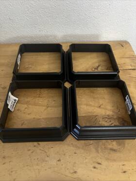 T5x5pskirtb Timbertech X4 5-in X Radiancerail Black Composite Deck Post Skirt