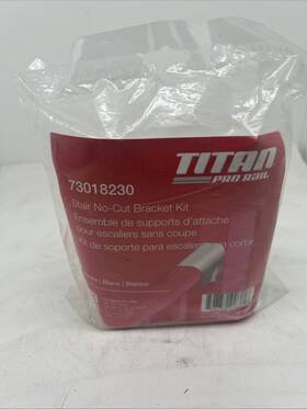 Titan Pro Rail 798850996016 73018230 Stair No Cut Bracket Kit White J57