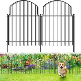 Tivray 705353216978 25pcs Decorative Garden Fence 20in H /27ft L Rustproof Metal Fences Animal Bar