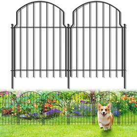 Tivray P723314218403 19pcs Decorative Garden Fence 20in H /20.5ft L Rustproof Metal Fences Anima