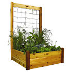 48-80s Tk Gronomics Cedar Raised Garden Planter Trellis