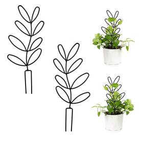 Tkrsrk 718516462495 2pack Small Plant Trellis Indoor 13.7 Inches Leaf Shape For Cli