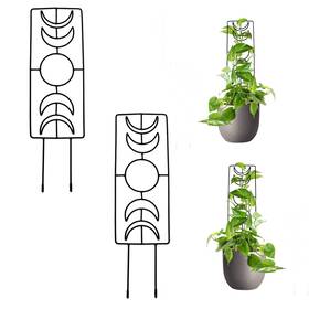 Tkrsrk 728049755360 2 Pcs Iron Garden Trellis For Climbing Plants 13.6 Inch Rustproof Small