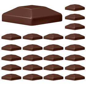 Tongass Postcap4x4brown 24-pack Brown 4 Inch X4 3 5/8 Wood Fence Post Caps - Wooden Cover D