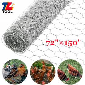 Tool Library Tl2207966 72 Inch 150ft 2 Holes Galvanized Poultry Net - Metal Fencing / Chicken Wire Garden