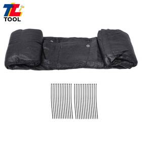Tool Library Tl7448586 4ft X 25ft Black Fence Privacy Screen With Aluminum Grommets For Wall Garden Yard