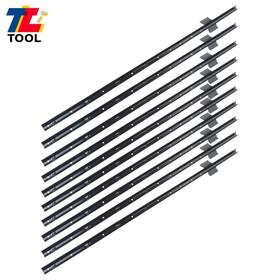Tool Library Tl9140624 Heavy Duty Metal U Fence Posts Black Channel Stake Drive-in No Dig 10 Pack 4ft
