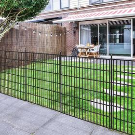Xyb-zl-10-z Toolterritary 10 Panels No Dig Garden Fence With Gate 32 In H X24.2 Ft L Metal Pan