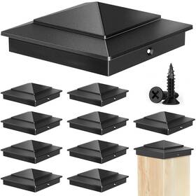 Toscoco 44dc030310 10-pack Aluminium Pyramid Cap For 4 Inch X4 Actual 3.5 X3.5 Wood Post Cedar Fence
