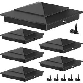 Toscoco 66dc012006 6-pack Aluminium Pyramid Post Caps For 6 Inch X Actual 5.5 Woo