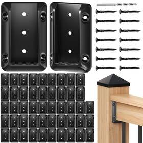 Toscoco T-bbc-091250 50 Pcs Deck Railing Bracket Connectors For 2 Inch 4 Actually 1.5 X3.5 W