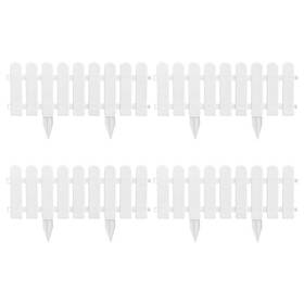 L62nl13717nkf20csw Totority White Plastic Garden Fence Panels For Decorative Edging - 19.68 X 7