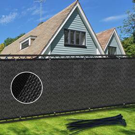 Totu Aopf450blk Privacy Screen Fence 4ft X 50ft Heavy Duty 170 Gsm Fencing Mesh Shade N