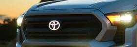 Pt41335242 Toyota Led Lighted Front Grille Emblem Dark Chrome For 2024 Tacoma Trd