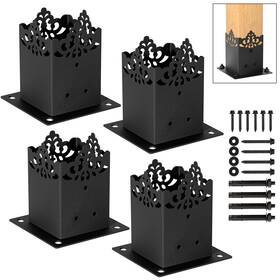 Tphuc 606638602694 Creative Design 4x4 Square Bracket Post Base For Fence Mailbox Deck Bolt Down Wo