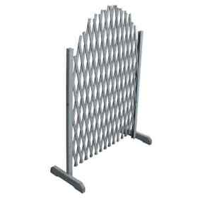 310036 Trellis Fence Solid Firwood 5.9footx3.3foot Gray