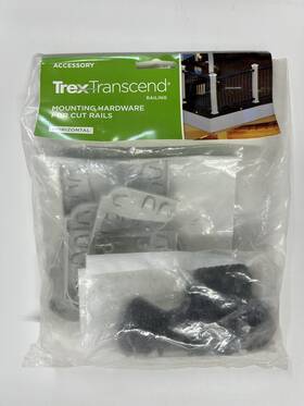Trex 652835166569 Transcend Railing Mounting Hardware Kit For Cut Rails